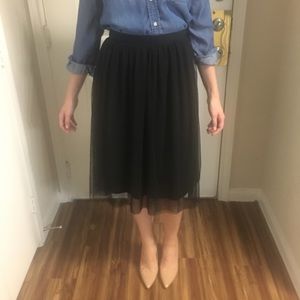 Tulle midi skirt